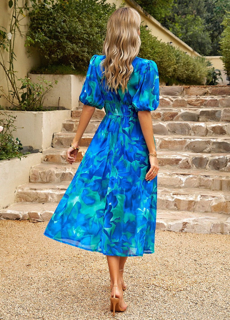 Leontien - Blüten Chic Midi-Kleid